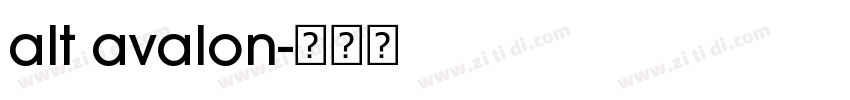 alt avalon字体转换